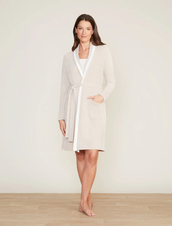 Cozychic Ultra Lite Tipped Ribbed Short Robe