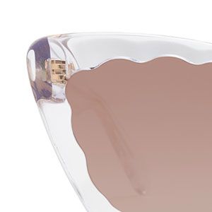 Brigitte Crystal Mirrored Sunglasses