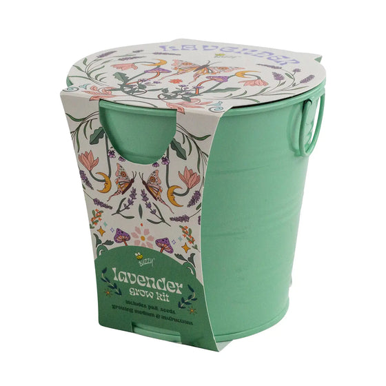 Painted Flower Grow Pail - 100% Organic Grow Kit