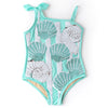 Mint Shells Girls Flip Sequin One Shoulder One Piece Swimsuit