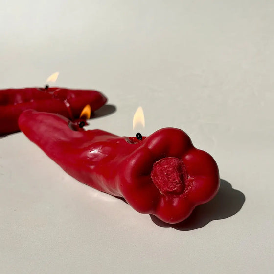 Red Chili Pepper Candle - Red/Pepper Ground