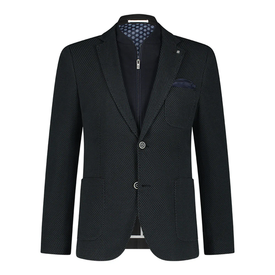 Textured Inlay Blazer