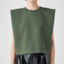  Power Shoulder Sleeveless Top