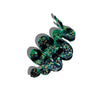 Hand Painted Green Snake Claw Hair Clip