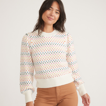  Alma Puff Sleeve Sweater in Warm Multi