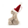 Bashful Christmas Bunny Ornament