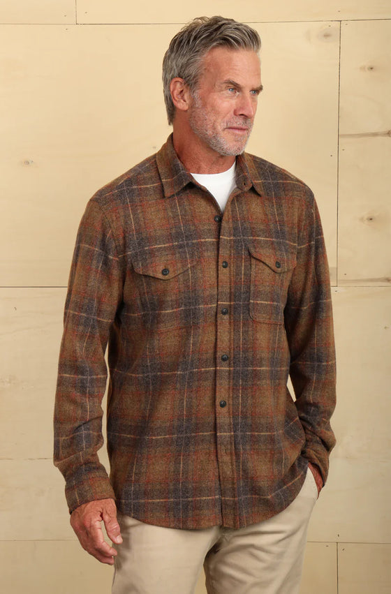 Drifter Plaid Yellowstone Collection Long Sleeve 2 Pocket Shirt