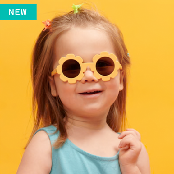 Original Flower Sunglasses: Sweet Sunflower/Amber Lenses