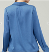 Long Sleeve Split Neck Spread Collar Blouse