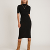 Lexi Rib Mock Neck Midi Dress