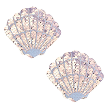  Champagne Showers Sequin Mermaid Shell Nipple Cover Pasties