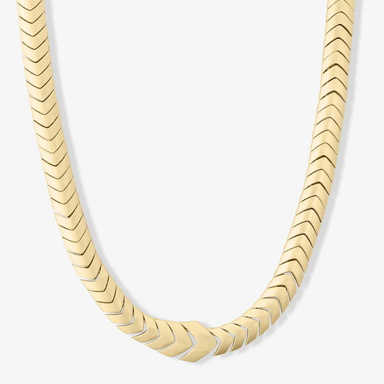 Serpent Herringbone Collar 16"