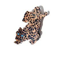  Hand Painted Leopard Claw Hair Clip