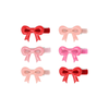 Valentine's Bow Hair Clips x6