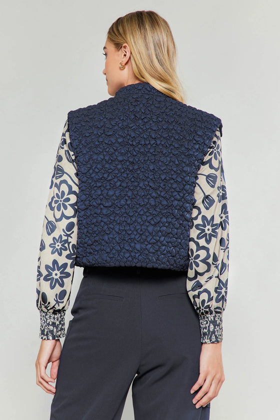 Cropped Quilted Vest