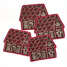  Gingerbread House Cocktail Napkins - Set of 4