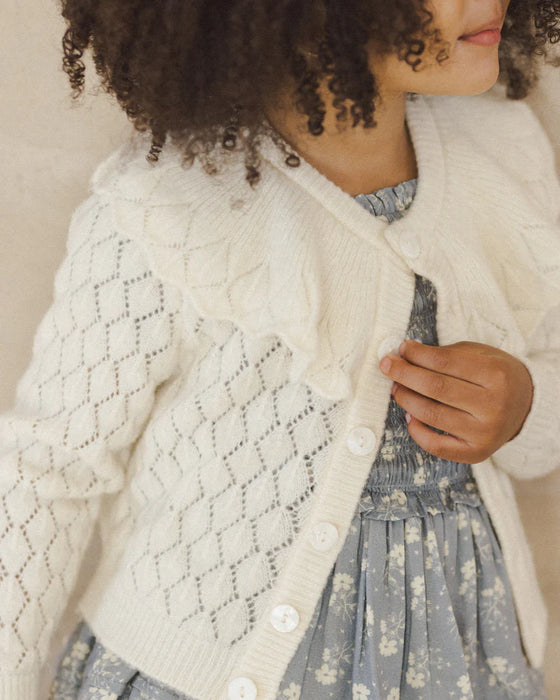 Ivory Ruffle Cardigan