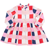 Girls Autumn Dress - Navy Red Check