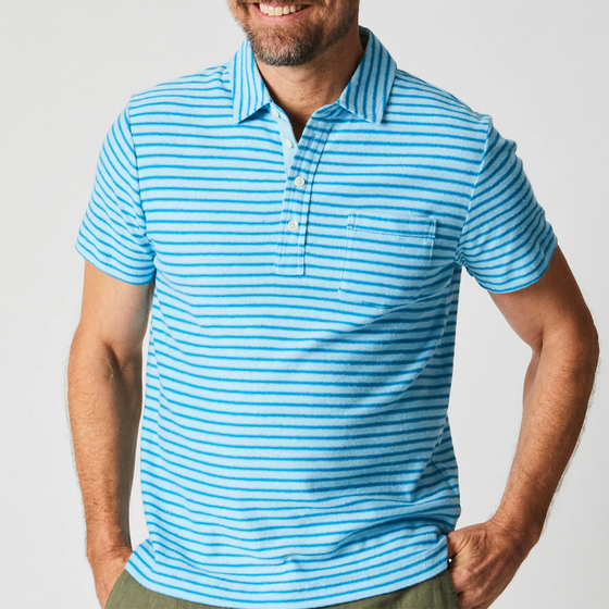 Stripe Hemp Cotton Polo