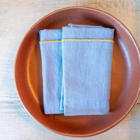 100% Linen Cloth Dinner Napkins - Set of 2