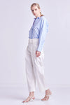 High Waist Belted Wide Leg Pants