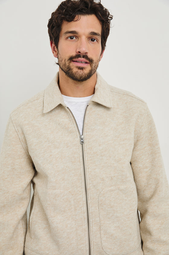 Shael Zip Up Wool Blend Jacket