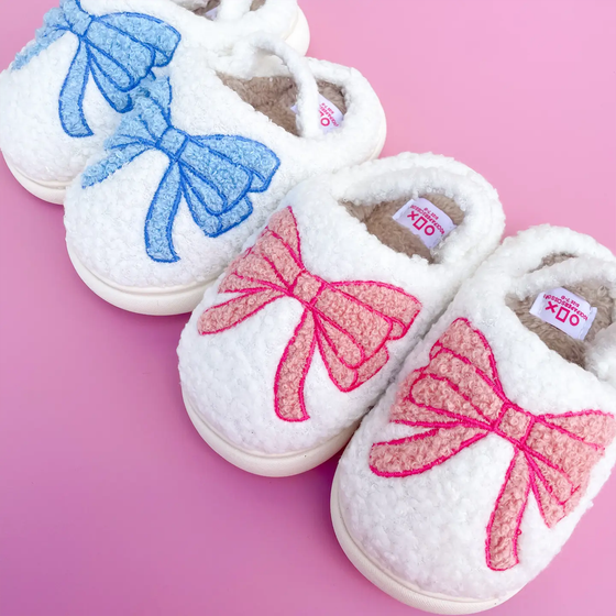 Kids Bow Slippers