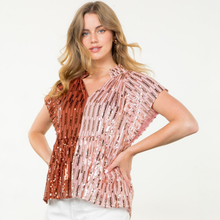  Sequin Two Color Top