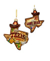 4.875" Glass Texas Ornament