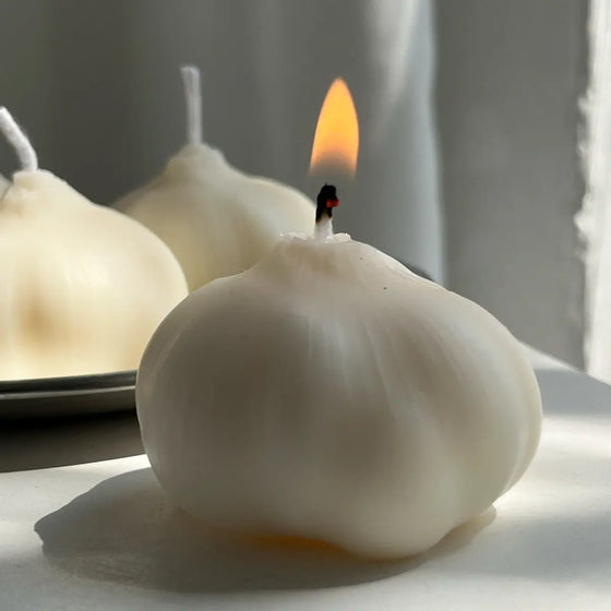 Garlic Candle - White/Unscented