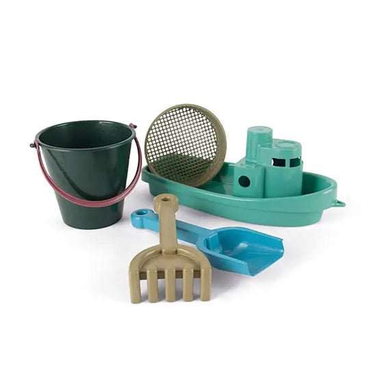 Blue Marine Boat and Sand Recycled Materials Playset