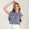 Flutter Sleeve Print Top