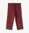 Red Plaid Straight Leg Pant