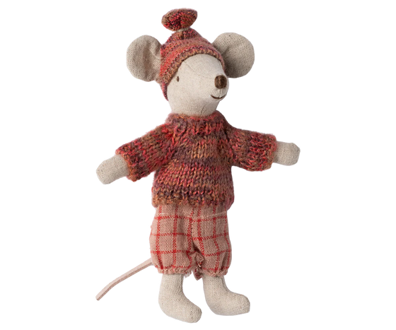 Winter Mouse with Ski Set, Big Sister - Rose