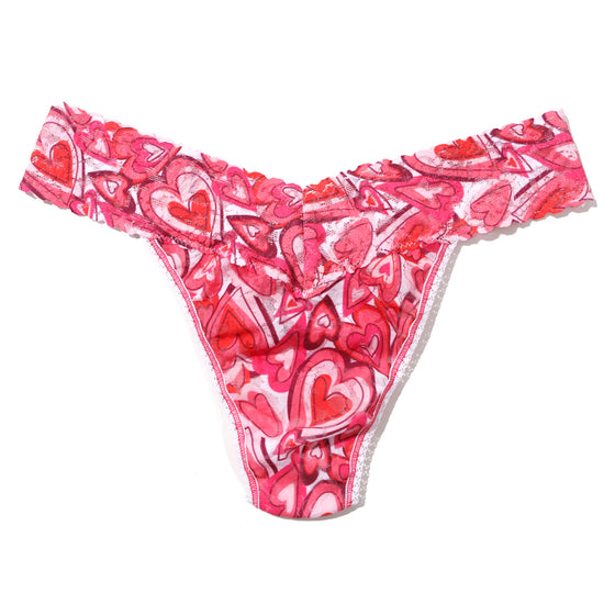 Printed Signature Lace Original Rise Thong