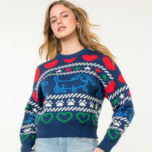  Multi Pattern Knit Sweater