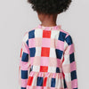 Girls Autumn Dress - Navy Red Check