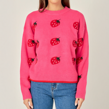  Strawberry Knit Sweater