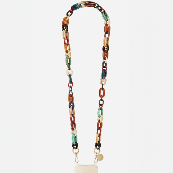 Long Amber Multicolor Chain 120cm