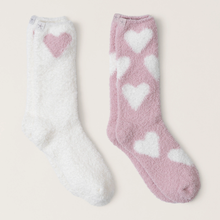  Cozychic Heart Print Sock Set - Pink Peonie/Pearl