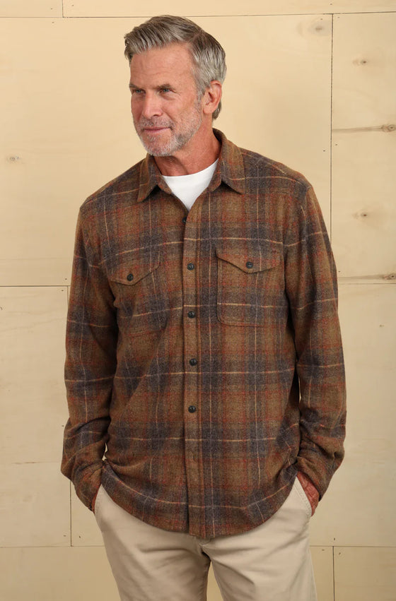 Drifter Plaid Yellowstone Collection Long Sleeve 2 Pocket Shirt