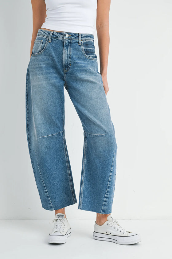 Barrel Jean with Seams