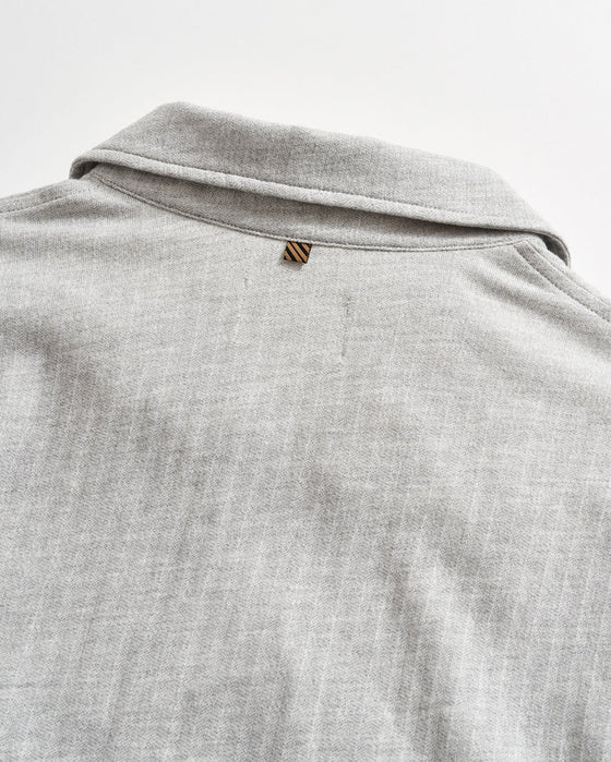 Long-Sleeve Herringbone Polo