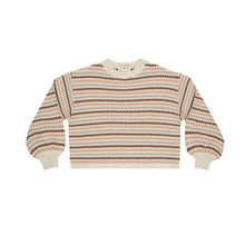  Boxy Crop Sweater in Honeycomb Stripe