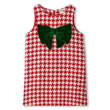  Big Bow Houndstooth Dress