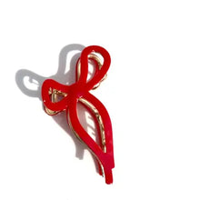  Ballet Bow Acetate Claw Clip - Red