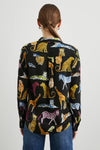 Kate Silk Illustrated Animal Blouse