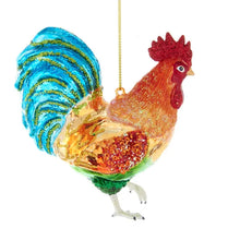  3.5" Noble Gems Glass Rooster Ornament