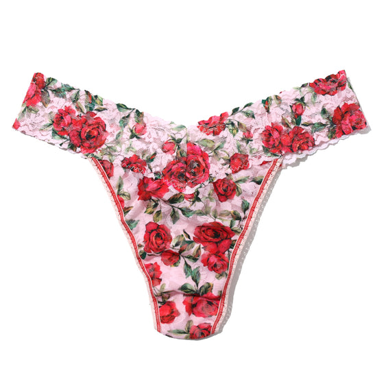 Printed Signature Lace Original Rise Thong