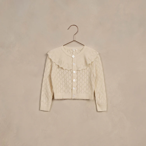 Ivory Ruffle Cardigan